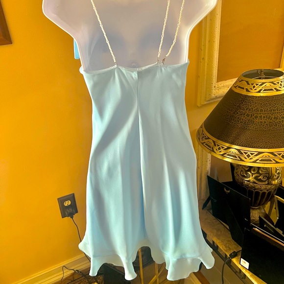 Hype Flowy Midi Dress with pearl spaghetti Straps Size 8 - Picture 7 of 13